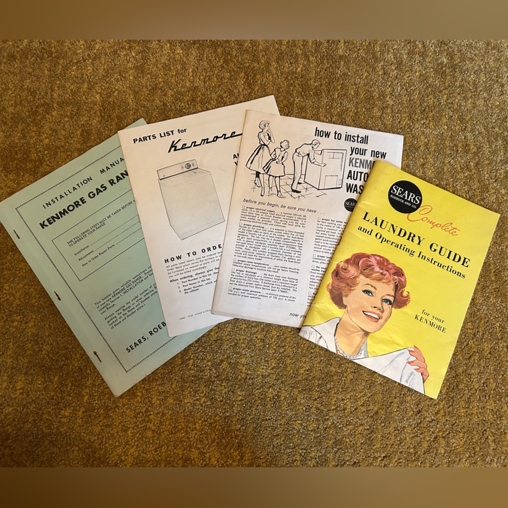 Vintage Sears/Kenmore Laundry Guide and Manuals Set